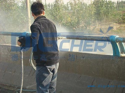 高壓水射流噴砂除銹作業